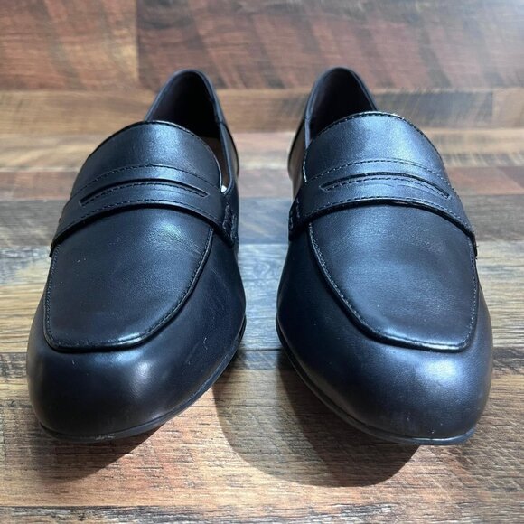 Collection by Clarks Women’s Juliet Black Leather Loafers Size 8.5 - Picture 2 of 10
